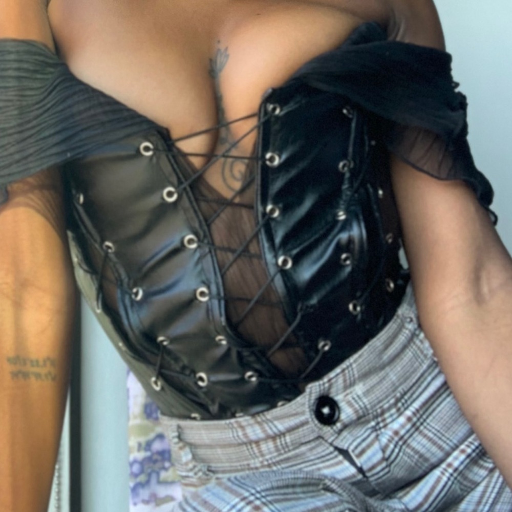 Lace Up Corset Top